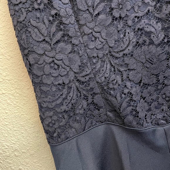 Gorgeous designer Frascara Beker Fashions made in Canada dress, navy blue, new - Picture 3 of 7